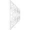 Ekena Millwork Set of Four Panels for 94 1/2"W x 36 1/4"H Loveland Fretwork Wainscot Wall Paneling WPKP18X01X47LLD - alternate 3